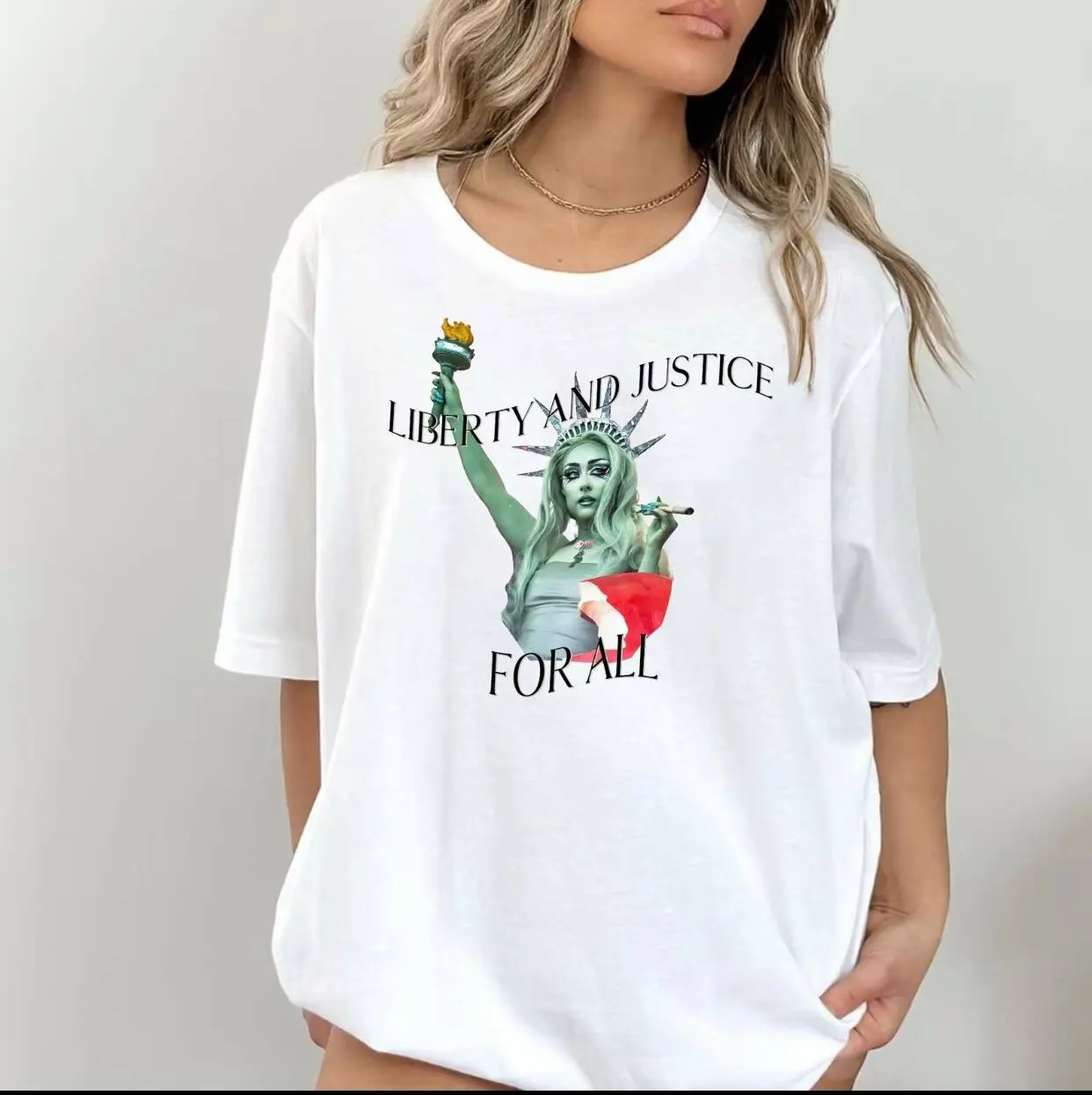 Liberty and Justice For All Shirt, Pride month Outfit, Chappel Roan Shirt