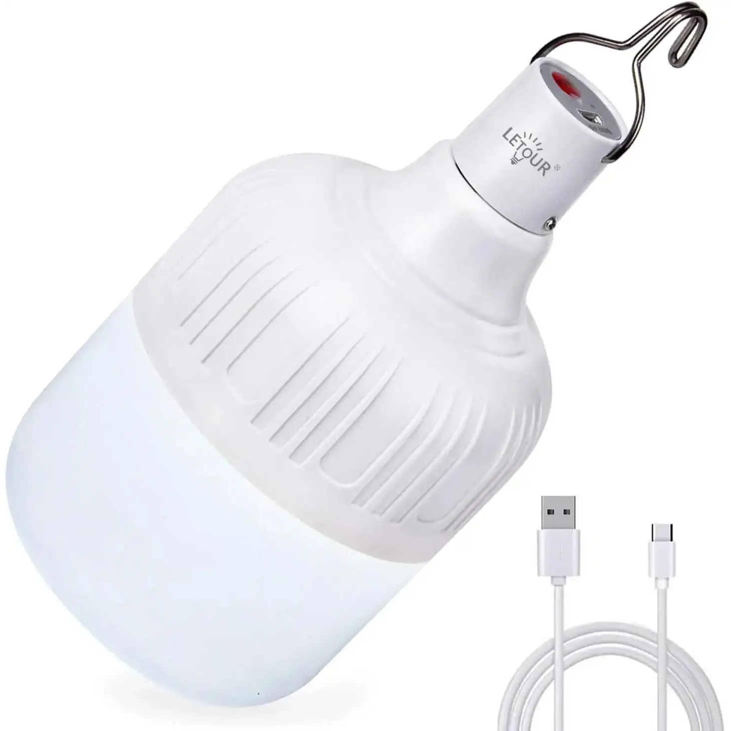 LETOUR Halo Pro Compact Camping Lantern - 5000 Lumens High Lumen Brightness LED, 8800mAh Rechargeable Cordless Hands-Free Torch Lantern, 5 Modes for Camping, Power Outages, Cordless Torch Lanterns