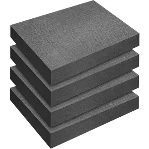 DECOHS 4 Pcs Pick and Pluck Foam- 16 x 12 x 2 Inch Pick Apart Foam Insert- Pluck Pre Cube Sheet Foams with Bottom Use for Board Game Box Cases Storage Drawer