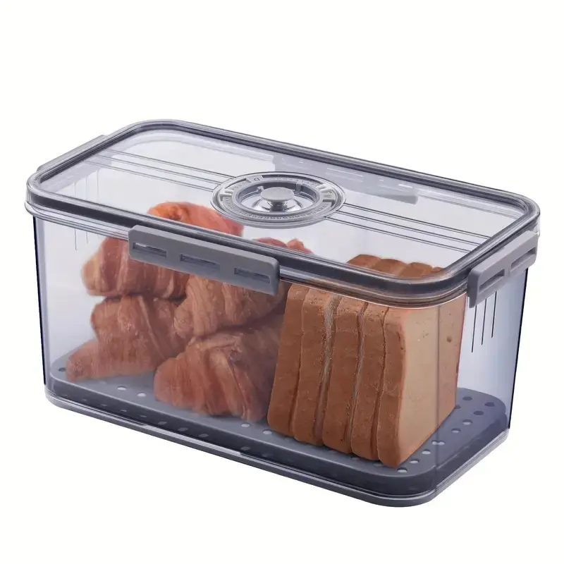 Bread Storage Box: Airtight Storage for Fresh Bread & Baked Goods! Box With Timer Dial For Fresh Loaf of Bread