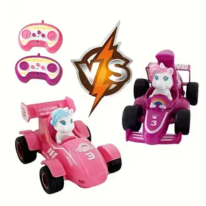 Cute Unicorn Remote Control Car, Fun Appearance, Vibrant Colors, Smart Induction Control, Easy Handle, Lights and Music, Suitable for Kids over 3 Years,Package includes remote control, requires 2 AA batteries (not included).