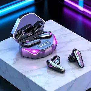 X15 TWS Wireless Gaming Earbuds - Ultra-Low Latency Bluetooth 5.4 Headphones, HiFi 360° Stereo Sound, Noise Cancelling Mic, Green LED Breathing Lights, Dual Mode for Gaming & Music, IPX5 Waterproof, Smart Touch Control - Future Black