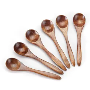 6 Pcs Small Wooden Teaspoons – Natural Wood Serving Utensils for Cooking, Condiments, Honey, Jam – Smooth Finish, No Splinters – Eco-Friendly, Reusable Daily Use tiktokshopspringglowup