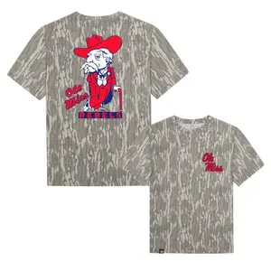 New Ole Miss Mossy Oak Bottomland Camo Tee, Full Size S 5XL, Unisex Design For Men And Women, Soft and Breathable Cotton