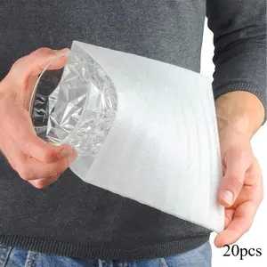 20pcs EcoGuard Foam Bags with Protective Padding, Plastic Material for Safe Cushioning Packaging - Ideal for Moving, Shipping, and Storage of Dishes, Furniture, Glasses, Cups, Shipping Cushioning
