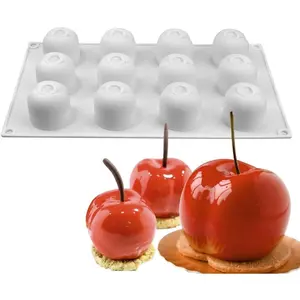 Mold Baking Pan Non-Stick Baking Pastry  Cake Dessert DIY Decoration Tools (Cherry T_11.8x6.8x0.16 inch)