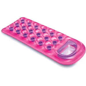 18-Pocket Suntanner Inflatable Pool Float Raft Lounger Swimming Mat, 74" X 28", 1 Pack, Colors May Vary