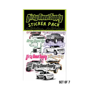 Dirty Diesel Supply Truck Sticker Pack Set of 7 - Automotive Enthusiast Vinyl Decals