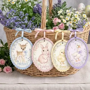 Personalized Easter Basket Tag, Bunny Goose Chick Name Tag, Custom Easter Basket Decor, Kids Easter Gift, Easter Basket Ideas 2026, Easter Basket Stuffers for Kids