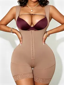 1 Count Premium High Compression Hourglass Waist Sculpting Body Shaperwear, 3D Hip Boost & Thigh Contouring Silhouette Jumpsuit, Colombian Shapewear, Fajas, Butt Lifting And Tummy Control Bodysuit, Suitable For Daily, Sport, Yoga