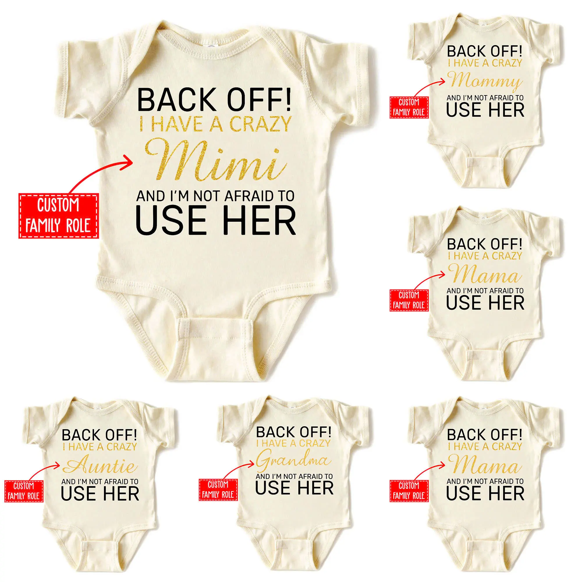 Personalized Onesie, Funny Grandma, Mimi, Nana, Mommy, Mama, Auntie Baby Onesie – Soft, Stylish & Perfect for Everyday Wear