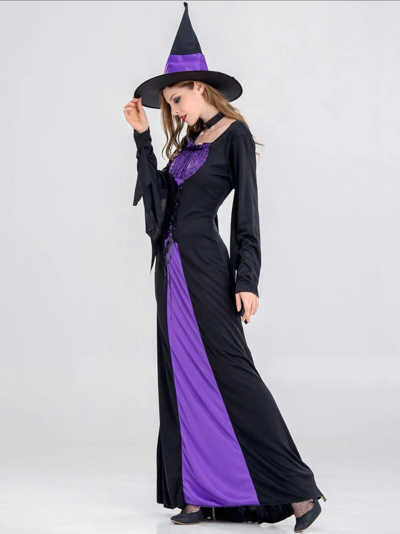purple witch dress women Amazon.com: KatchOn,Halloween Witch Costume for Women - Purple with Black  Hat