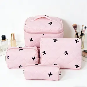 4-Piece Coquette Aesthetic Travel Pouch Bundle 4-Piece Coquette Aesthetic Travel Pouch Bundle