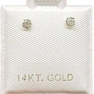 Nose rings in 14k gold - 2 pack- 10mm long stud with CZ