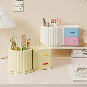 Creative Desktop Rotating Pen Holder, Skincare Cosmetic Storage Box, Student Dorm Drawer Organizer, Desk Organizer Rack, Desk Tidy