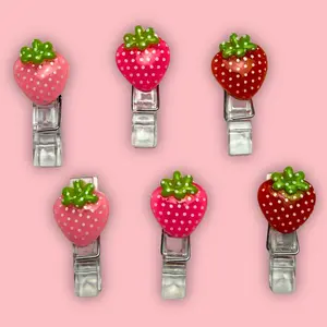 Sweet Strawberry Page Clips- Set of 4 Sweet Strawberry Page Clips- Set of 4