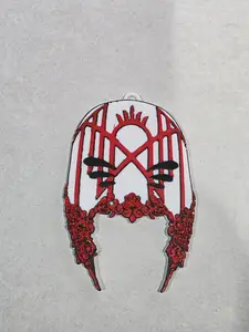 TMBTE Version Pin Badge Keychain - White, Red and Black Design, Fashion Costume Jewelry Accessory, Pin Badge Keychains