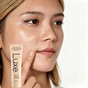 Luxe Color Changing Foundation for Women–Instantly Adapts to Your Skin Tone–Buildable Light-to-Medium,Medium Dark-to-Dark,Coverage–12-Hour Wear–Natural Dewy Finish