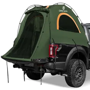 Waterproof 6.4ft-6.7ft Truck Bed Tent with Awning, Durable 2-Person Pickup Camping Tent for Long Beds, Easy Set-up Shelter for Ford/Chevy/RAM