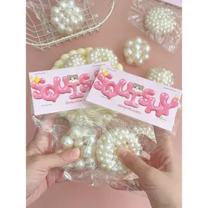 Handcrafted Pearl Stress Ball - Soft, Stylish, and Perfect for Relaxation