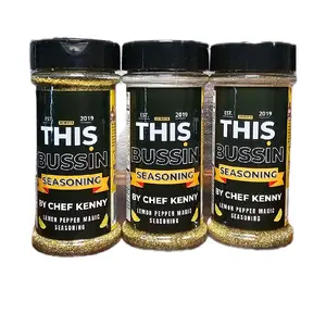 Bussin BIG Steppa Lemon Pepper Seasoning Bundle - 12 oz Seasoning for Seafood, Chicken, Beef & Vegetables - Low Sodium, Gluten Free, Spice - Flavor