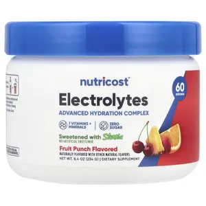 Nutricost Electrolytes, Advanced Hydration Complex, Fruit Punch, 8.4 oz (234 g)