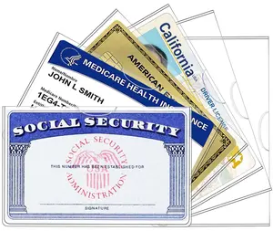 10 Pack Social Security Card Holder Durable PVC Protector Sleeve for Medicare Credit Cards Easy Insertion Non-Sticky Design 3.8 x 2.32 Inches