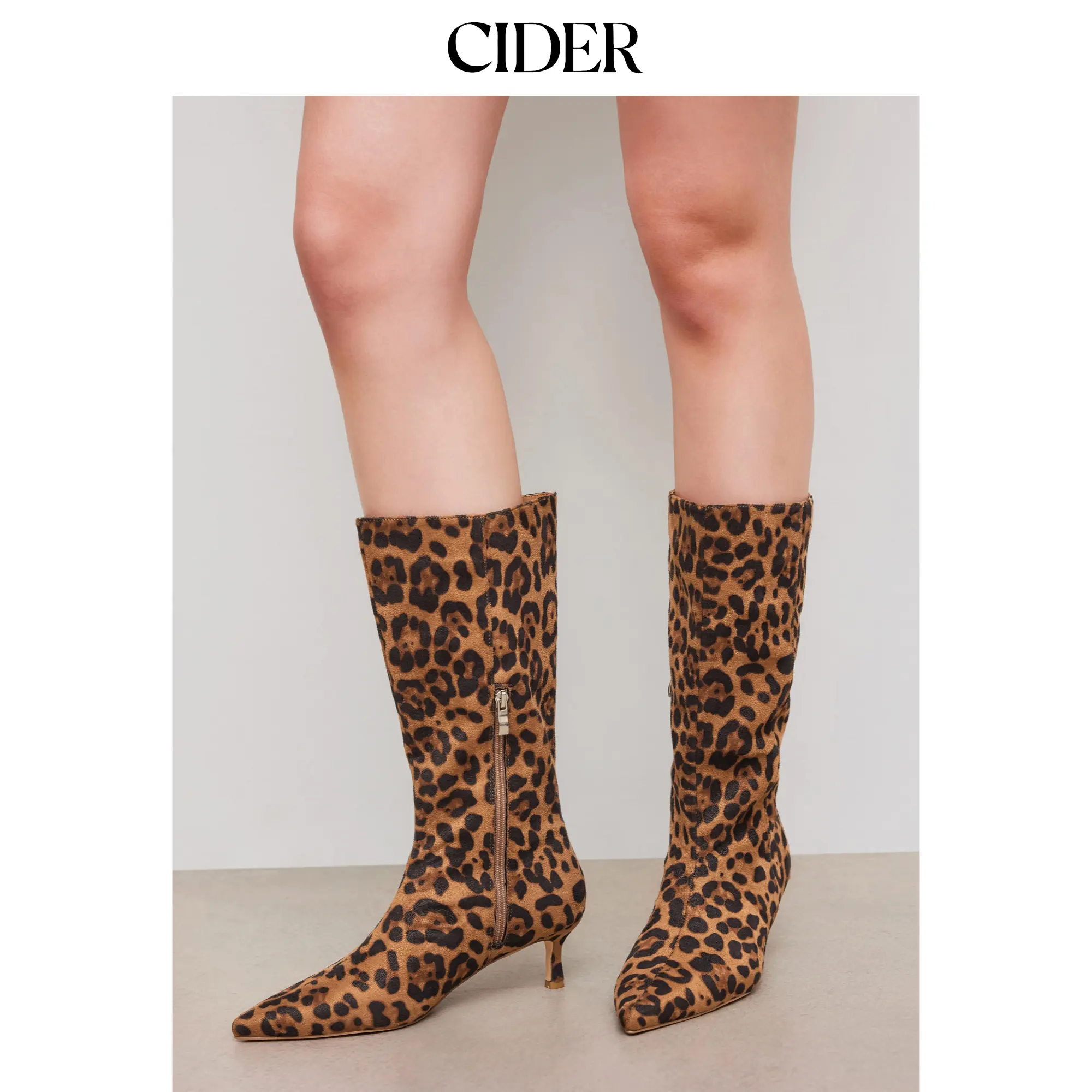 Cider Women's Classic Plain Velvet Stiletto Ankle Boots, Pointed Toe Dress Shoe for Parties