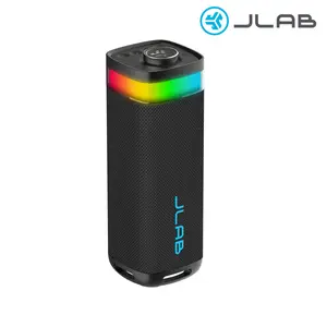 JLab JBuds Party Portable Bluetooth Speaker 30W 12H Playtime RGB Lighting IP56 Waterproof Stereo Pairing LabSync Up to 100 Speakers, USB-C