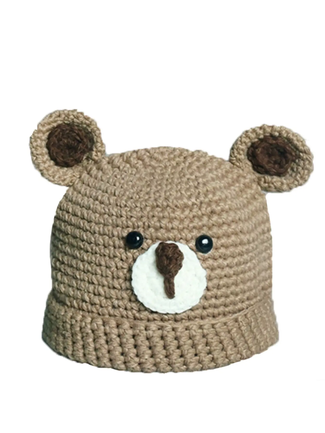 Autumn Winter Cute Versatile Japanese Hand-Knit Warm Bear Wool Hat, Unisex Cartoon Knitted Cap, Cozy and Stylish Accessories, Cute Beanie Hat