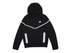 Nike Men's Sportswear Tech Fleece Full Zip Windrunner Hoodie Black/Bemis Silver, from StockX