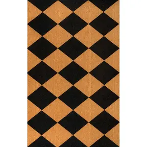 Paige Modern Classic Diamond-patterned Coir Area Rug