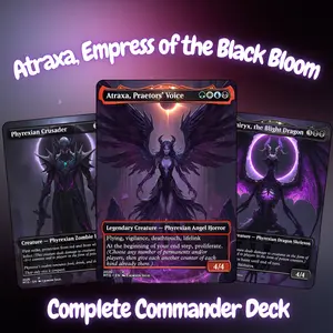 Atraxa, Empress of the Black Bloom | cEDH Commander 100 Card Deck + Tokens | Custom MTG Proxy