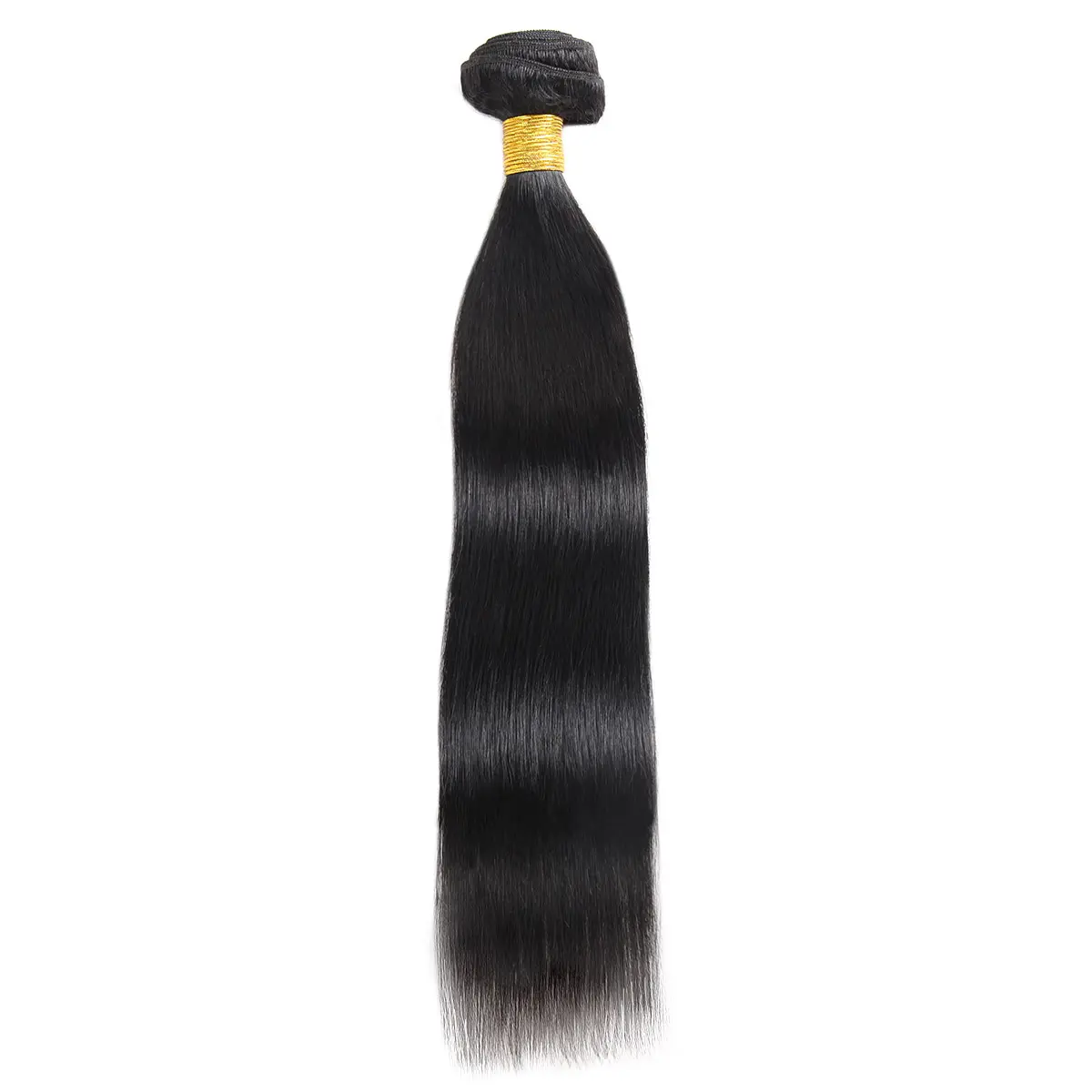 Human hair Bundles Silky Straight 12-30 Inch Natural Black No shedding Tangle Free Glossy Hair bundles
