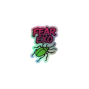 Fear EXO Green Beetle Holographic Sticker