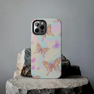 Soft Girl Holographic Phone Cover, Dreamy Butterfly Phone Case, Cute Aesthetic Phone Case, Trendy Colorful Design, Butterfly Case MagSafe Case Phone - Case iP 16 15 14 13 12 11 X