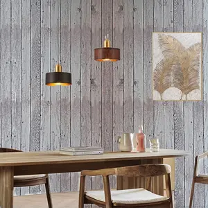 Wood Grain Vintage Simple Style Wallpaper, Self-Adhesive Removable Roll Wall Stickers, Easy Clean, for Countertops, Furniture, Kitchen, Living Room, Bedroom, Bathroom, Cabinet