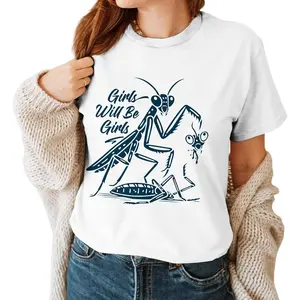 Girl Will Be Girls Praying Mantis Tee, T-Shirt