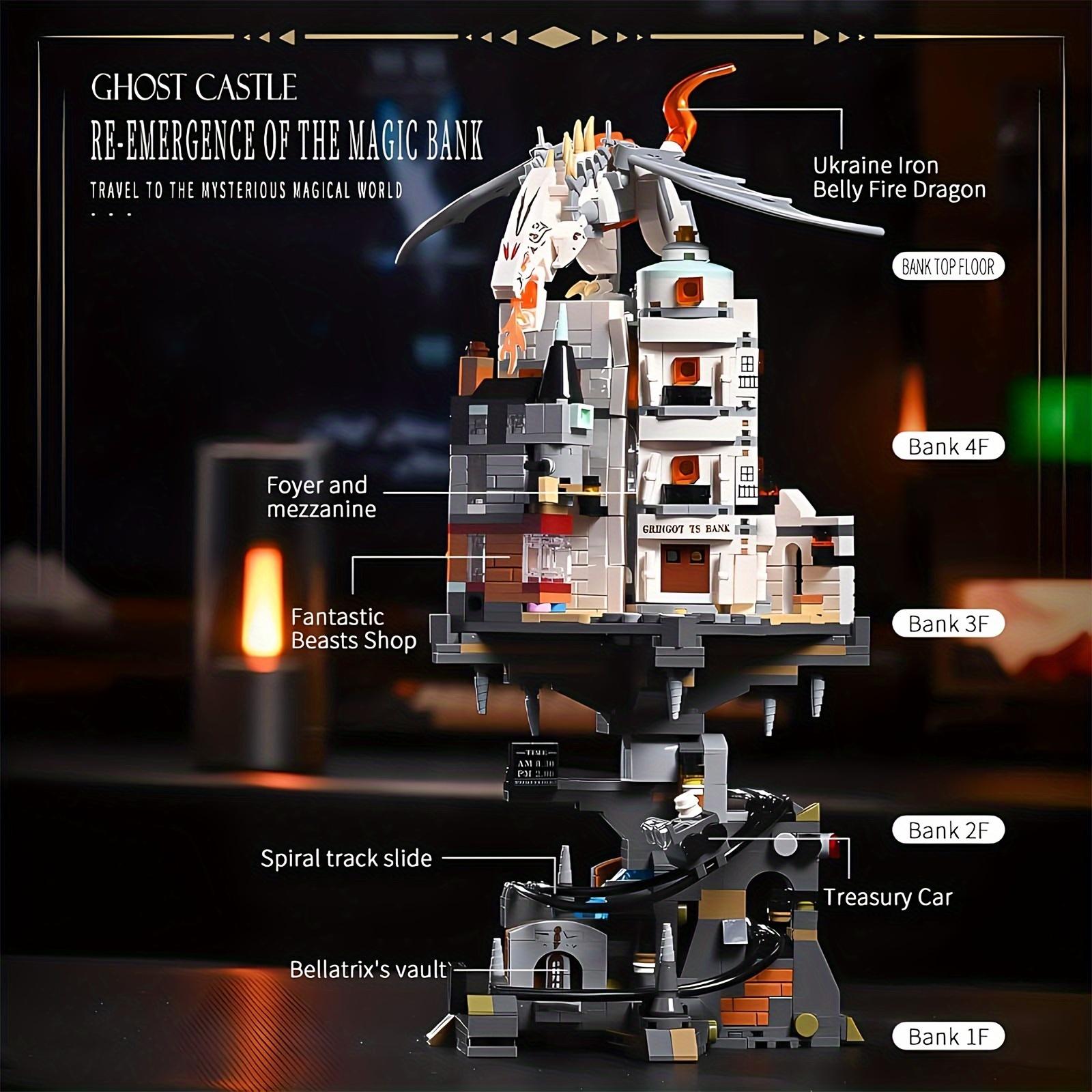 Castle building block set, mini collection display, adult collection gift building toys