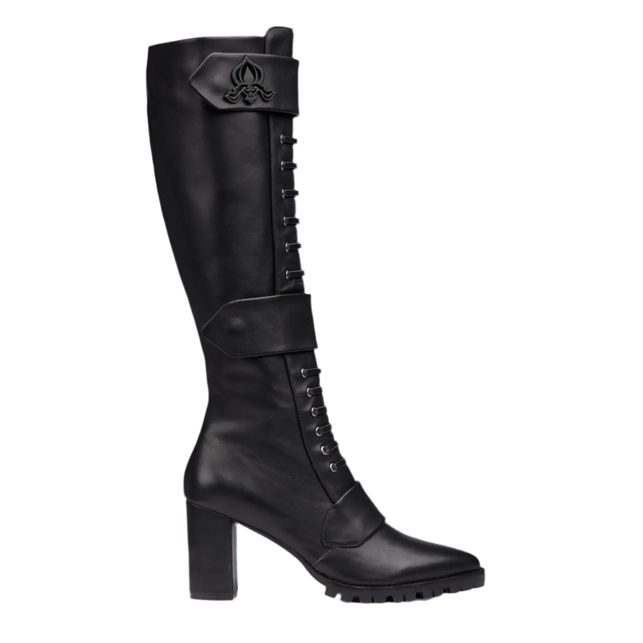 Michaela V Aspen Marta Black Leather Boots