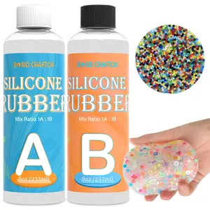 DIY Silicone Mold Making Kit – 1:1 Fast Cure Platinum Silicone Rubber for Squishy Toys, Resin Crafts,  Fidget Keychains, Home Gift Making (16oz)