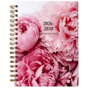 2026-2030 Monthly Planner/Calendar - January 2026 to December 2030, 5-Year Monthly Planner, Yearly Calendar Planning, Monthly Tabs, 60-Month Calendar, 5.5 x 8.3 inches, 71 Sheets/142 Pages Thick Paper, Elastic Cover, Durable Double-Wire Spiral Binding, La