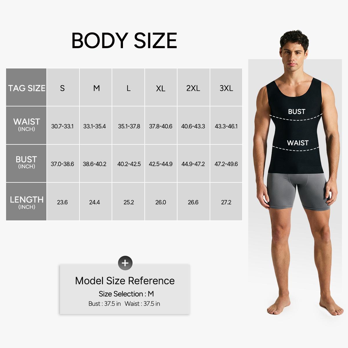 Nebility Men’s Shapewear Tank Top – Seamless Body Shaper Vest, 300g High-Stretch Fabric, Slimming & Tummy Control Undershirt, Breathable Lightweight Support