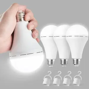 Emergency Rechargeable Light Bulbs 900LM 1/2/4/8 Packs Car Work Light Bulb Camping Outdoor 12W E27/E26 6500K 1200mAh Christmas Lighting Christmas Gifts