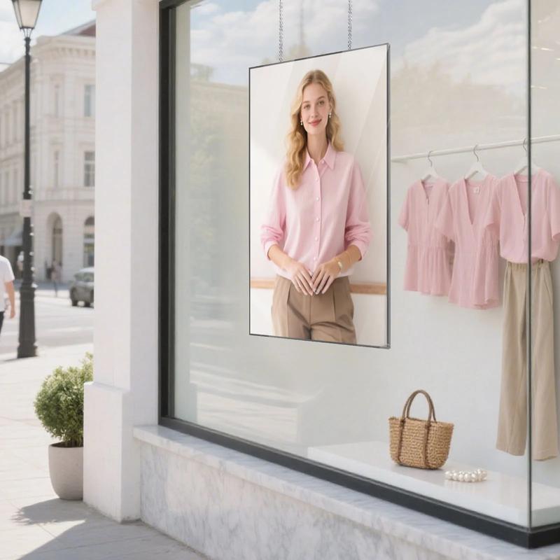 Window Digital Signage 32"LCD Screen, 1000nits High Brightness Digital Signage And Displays, Android OS with HDMI in, Publishing Content with U-Disk/APP/CMS