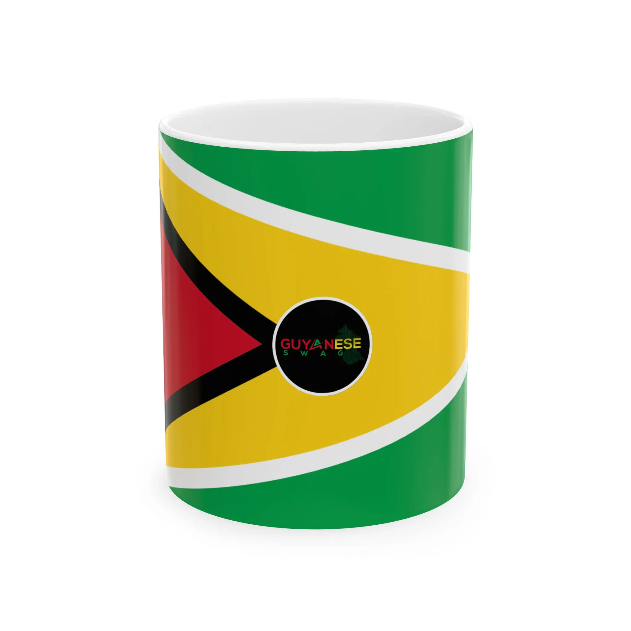 Guyana Flag Mug by Guaynese Swag brand, South America souvenir, Ceramic Cup, Coffee Mug, Tea Cup, Gift for Guyanese, Patriotic Mug
