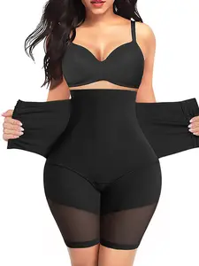 High Elastic Mesh Breathable Shaping Pants High Waist Belly Control Seamless Underwear Safety Panties for All Seasons