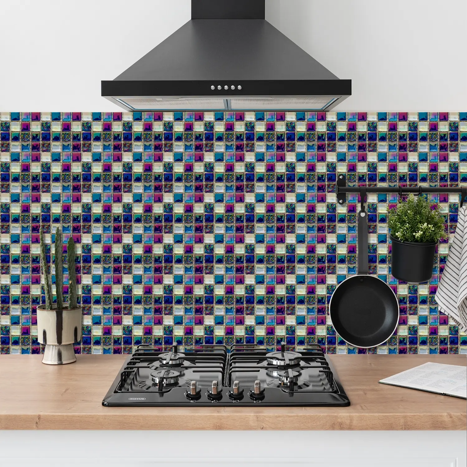 3D Waterproof Mosaic Wallpaper Peel & Stick Tiles, Unique 3D Mural Effect, Durable Self-Adhesive Decorative Tiles for Kitchen Bathroom Home