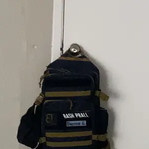 Bash Athletics Tactical Pickleball Backpack 45L Navy Blue & Tan Accents with Logo Patches Everyday Bag