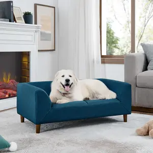 Niccae Elegant Rectangle Elevated Dog Sofa Bed for Medium & Large Dogs - Durable, Comfortable, Modern & Stylish - Easy to Clean Pet Furniture